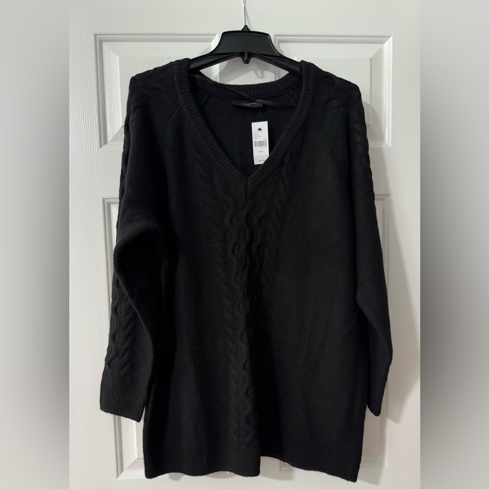 Lane Bryant Black V-Neck Sweater